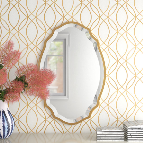 Gold Accents Wayfair   Jamison Traditional Gold Accent Mirror 